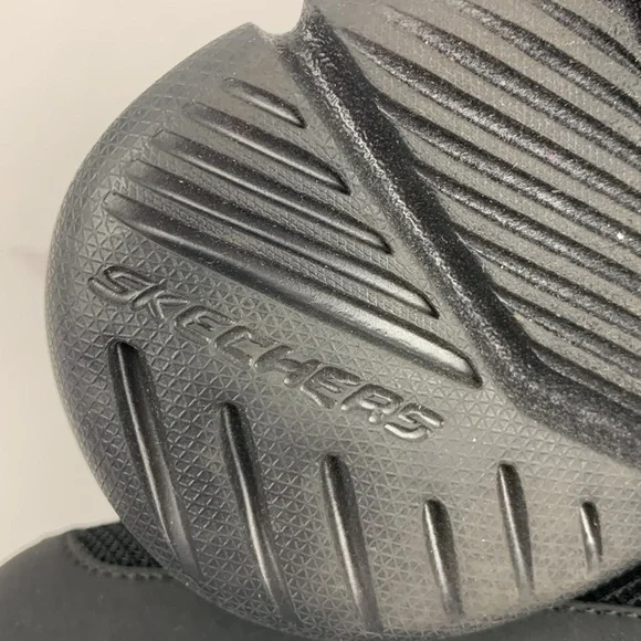 Skechers black mens slip on sneakers - Picture 8 of 11